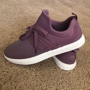 Satin purple sneakers